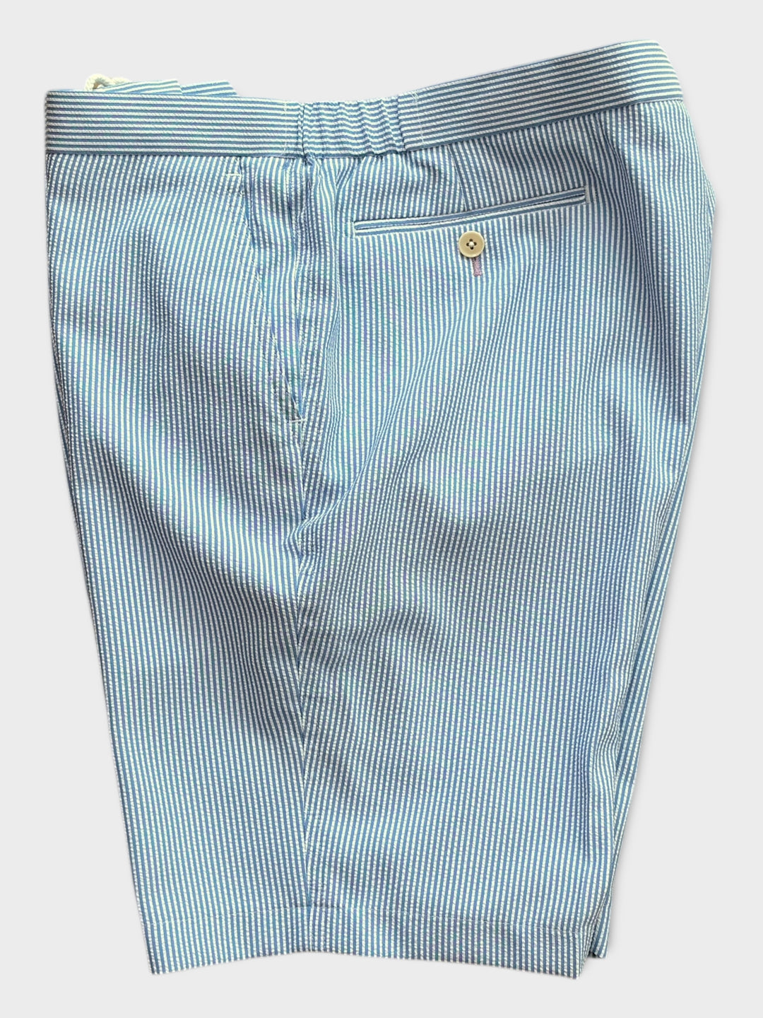 Short bleu à carreaux