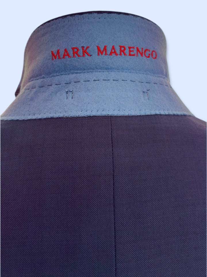 Blue Sharkskin 1 Button Sartorially Made Suit
