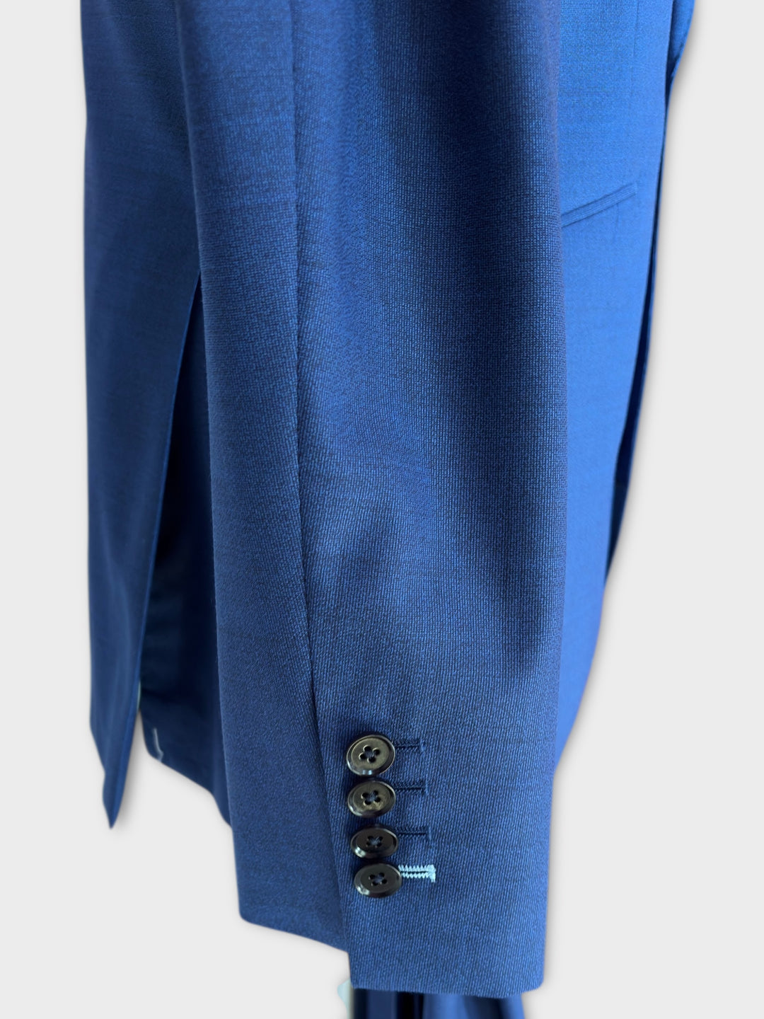 Petrol blue Micro Textured Suit Sartorially Made
