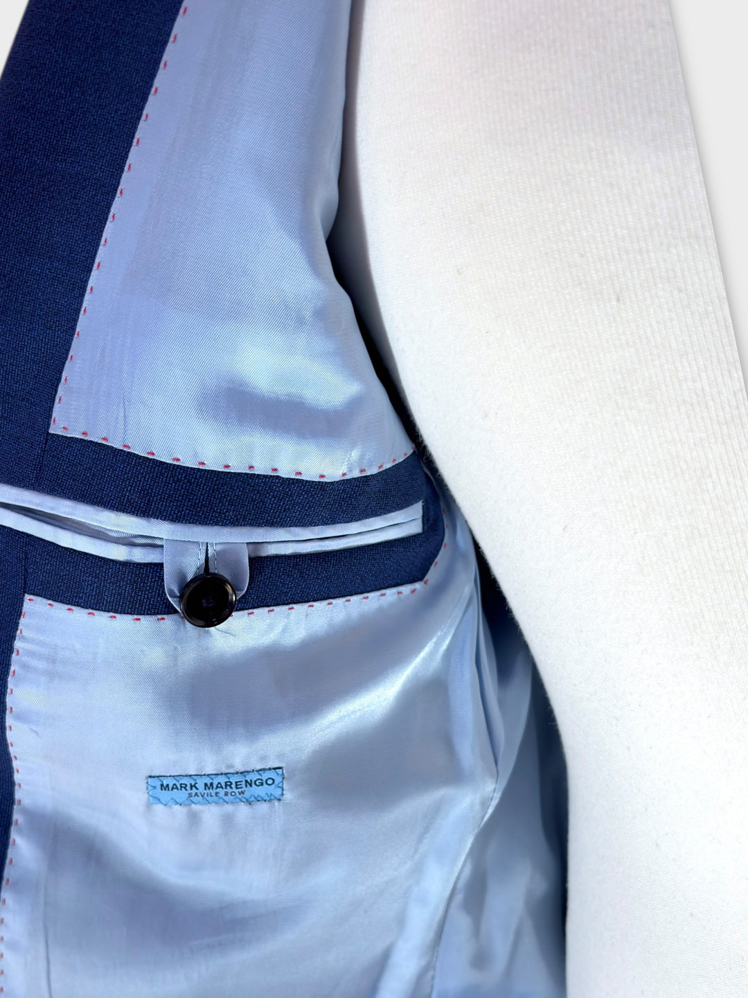 Petrol blue Micro Textured Suit Sartorially Made