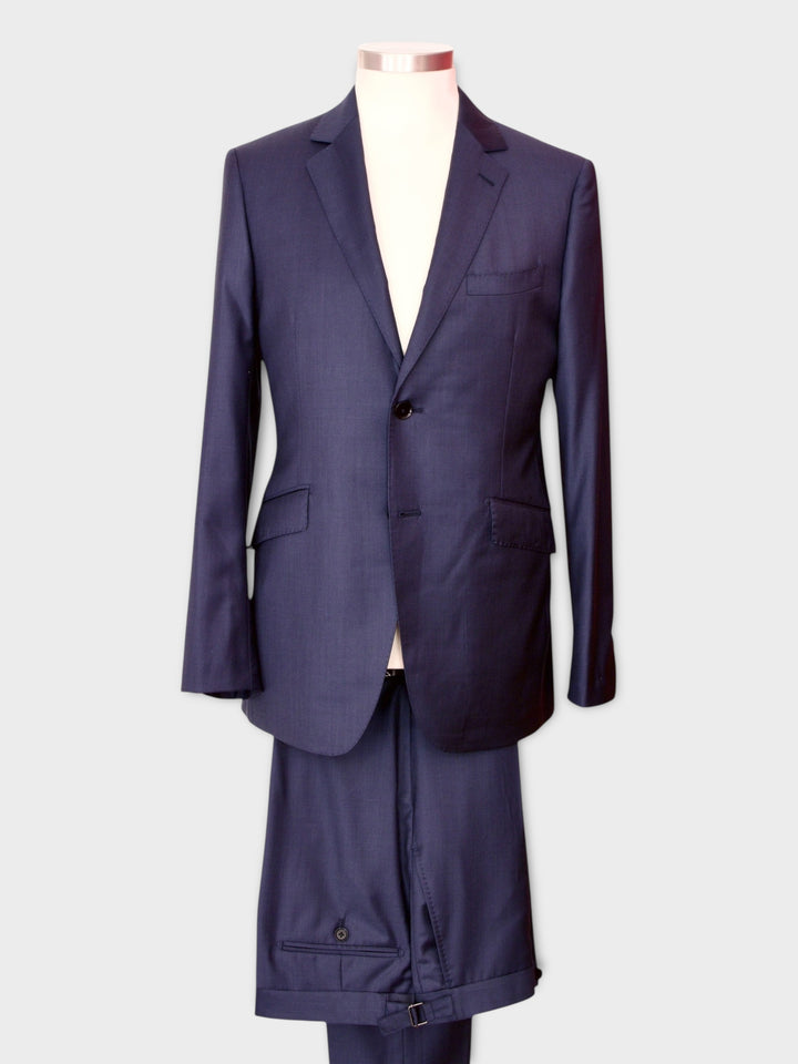 Costume à chevrons bleu marine foncé 