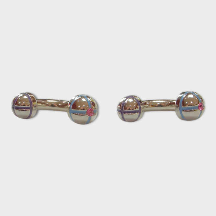 Link Pink Crystal Cufflinks