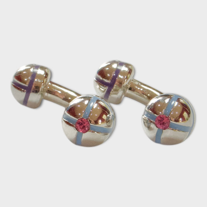 Link Pink Crystal Cufflinks