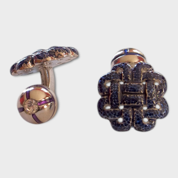 Navy Labyrinth Cufflinks