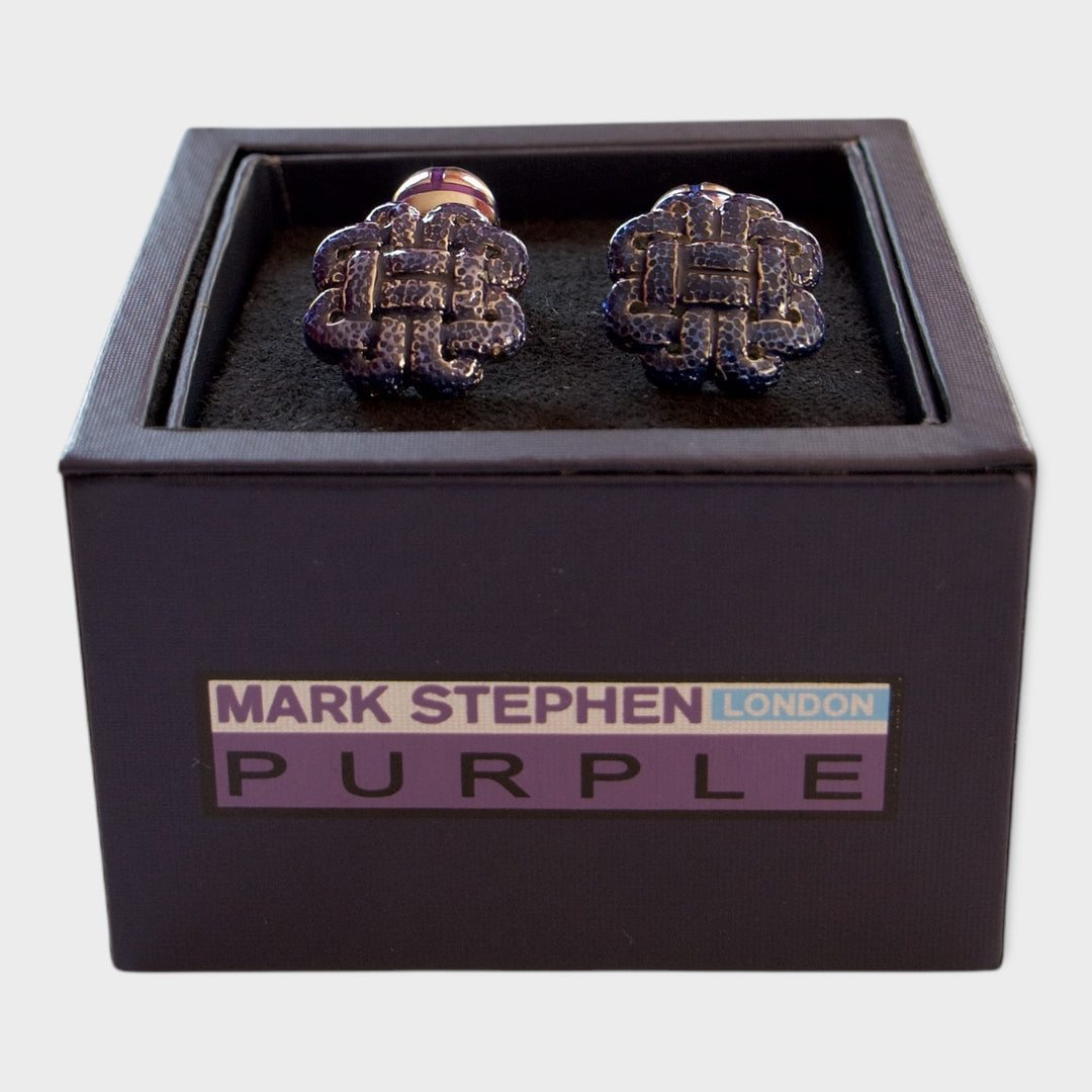 Navy Labyrinth Cufflinks