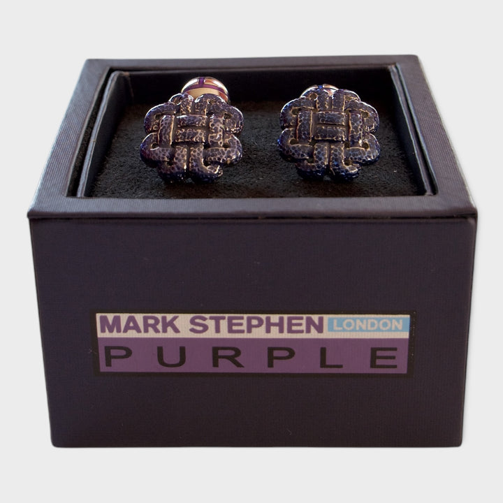 Navy Labyrinth Cufflinks