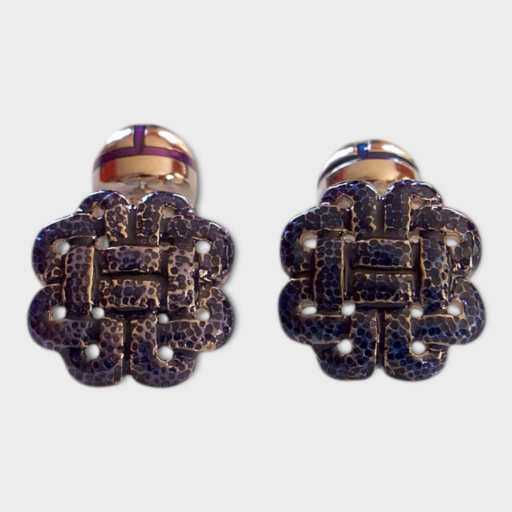 Navy Labyrinth Cufflinks