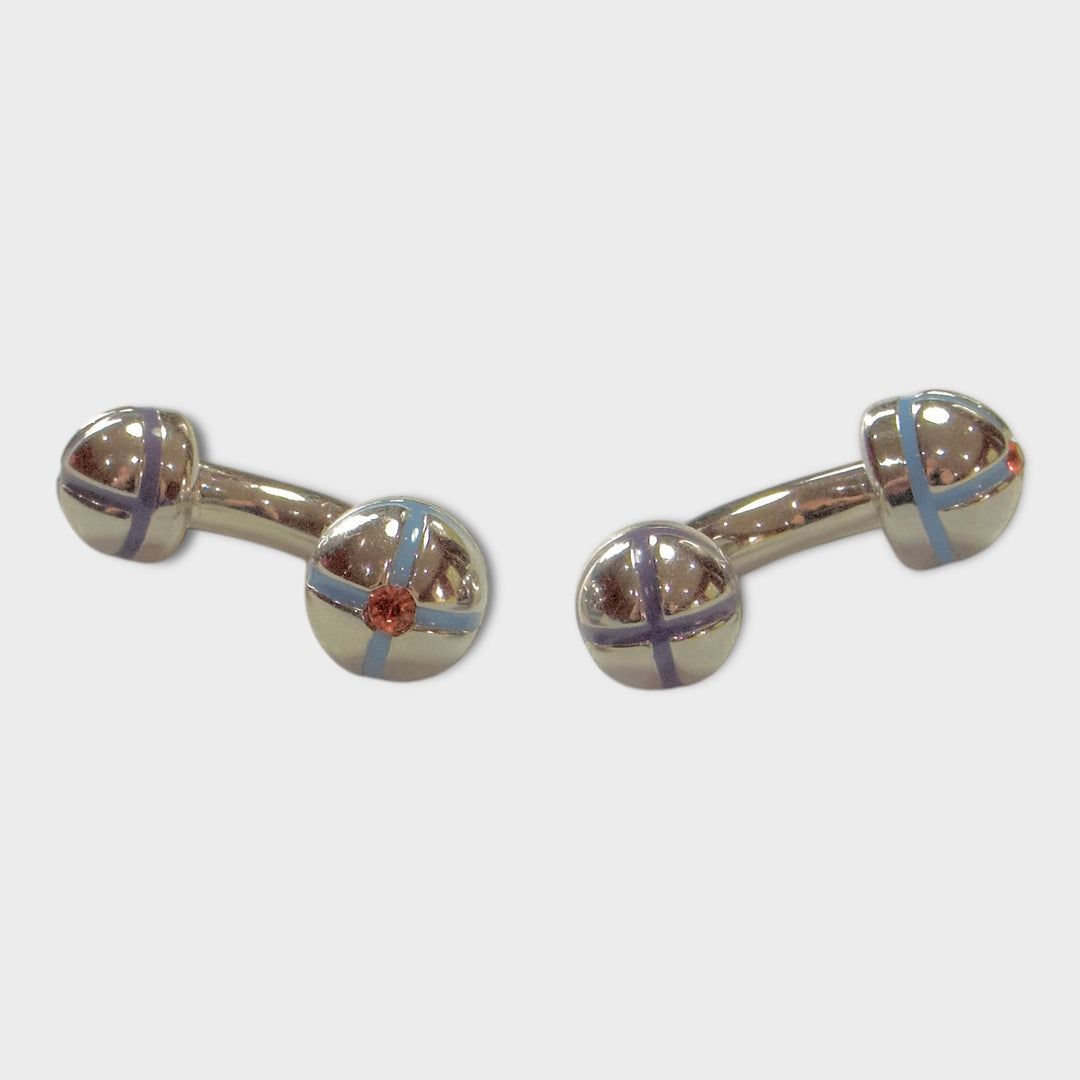 Orange Toggle Crystal Cufflinks