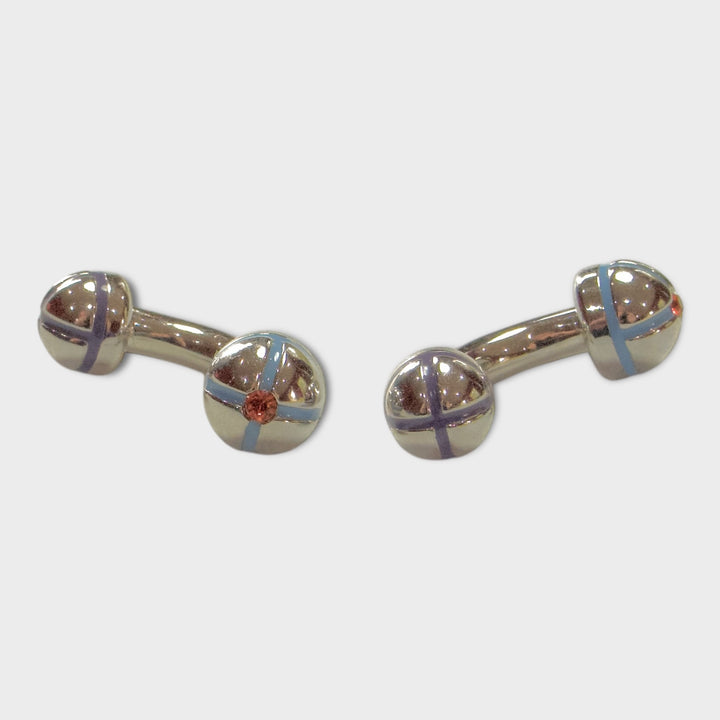 Orange Toggle Crystal Cufflinks