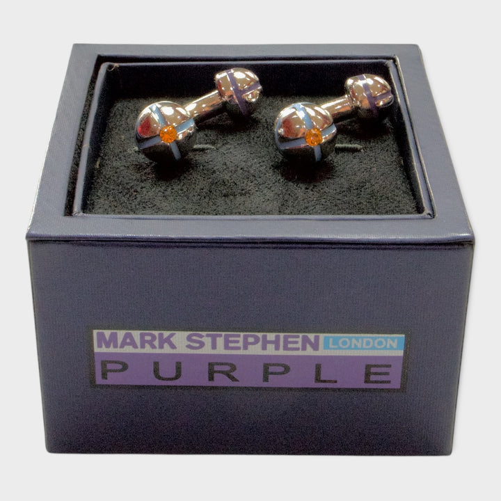 Orange Toggle Crystal Cufflinks