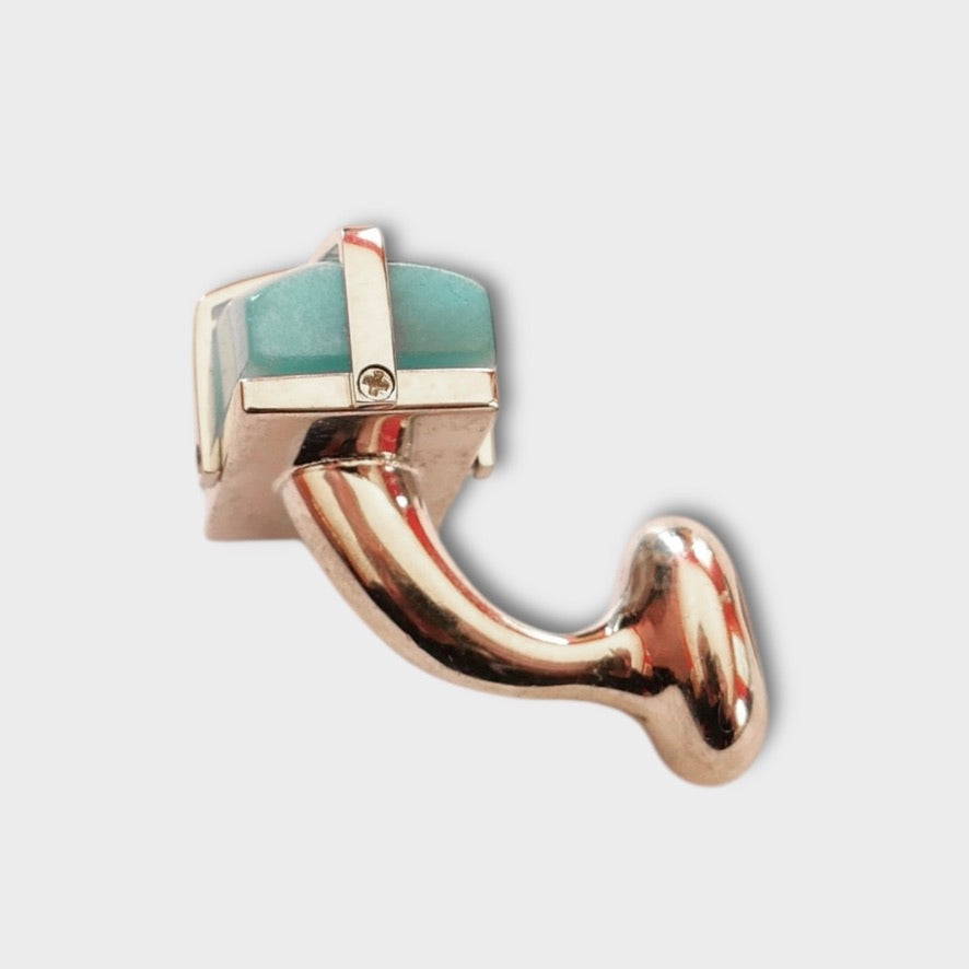 Pale Blue Cat Eye Cufflinks