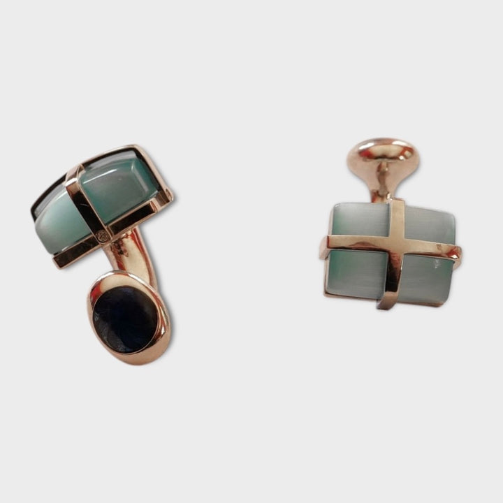 Pale Blue Cat Eye Cufflinks
