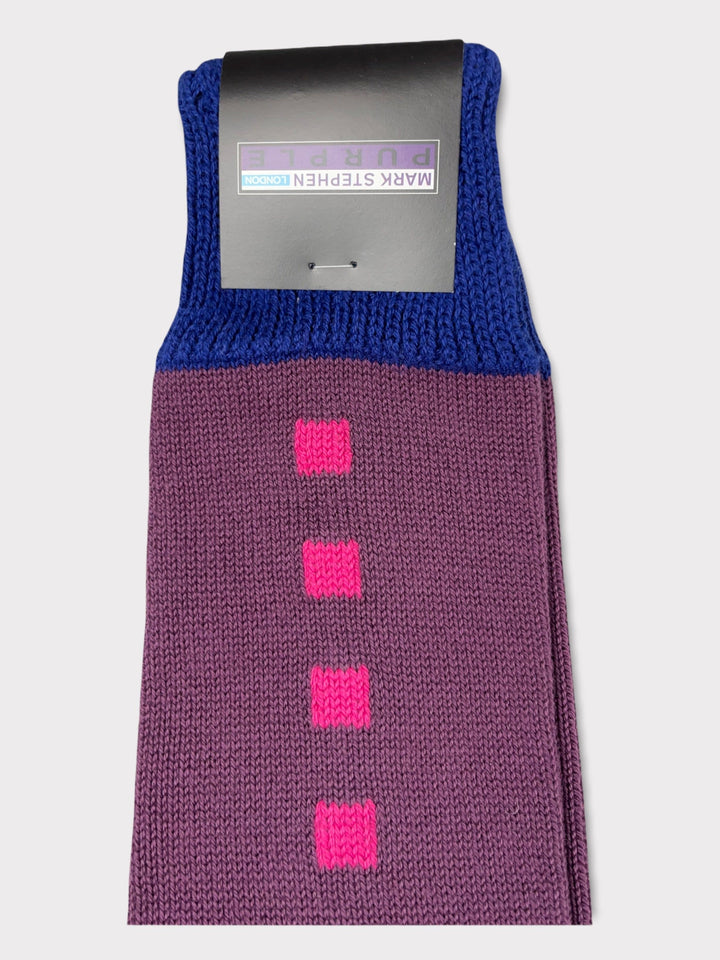 Purple Cotton Socks Squares