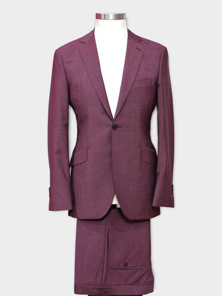 Burgundy Wool And Mohair Suit
