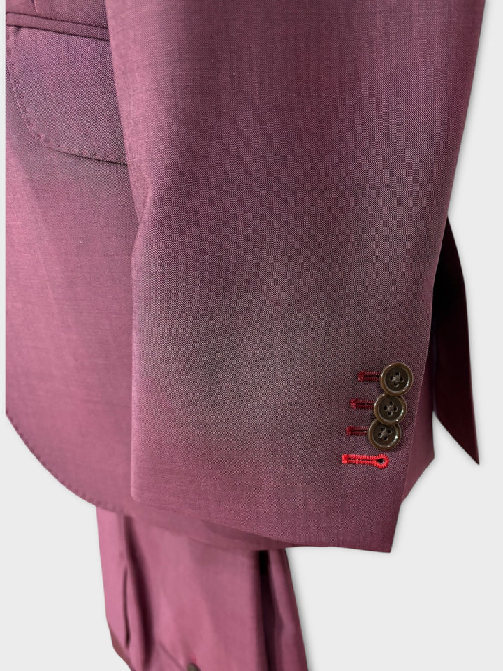 Burgundy Wool And Mohair Suit
