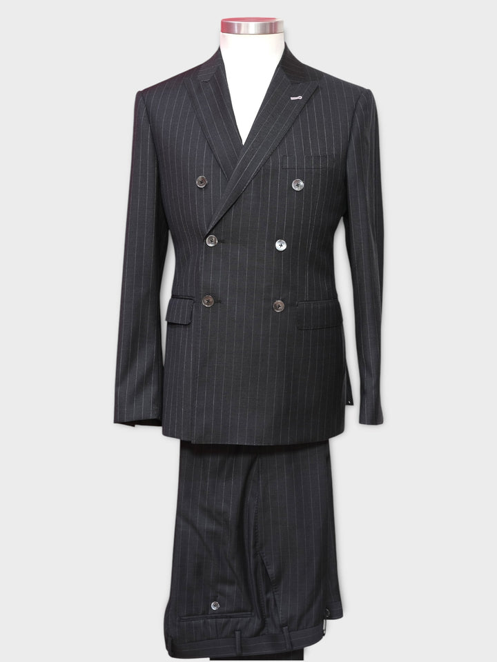 Grey Pin Stripe Suit 2 Pairs Of trousers