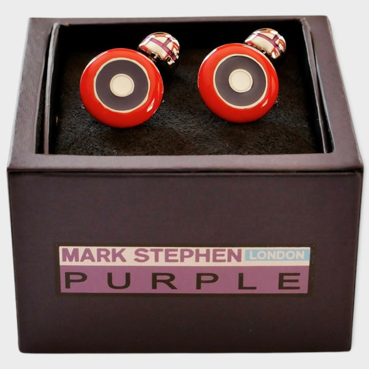 Red Blue Target Cufflink