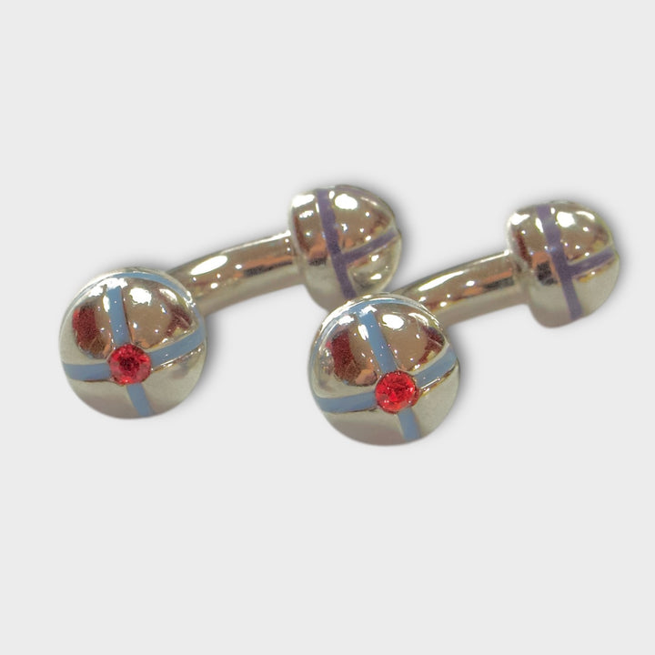 Red Toggle Crystal Cufflinks