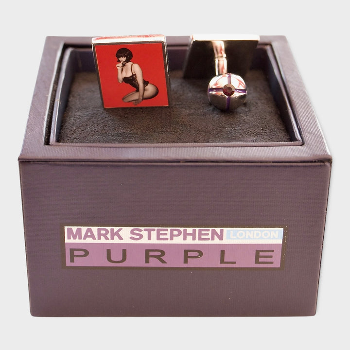 Scarlet Lady Pin Up Cufflinks
