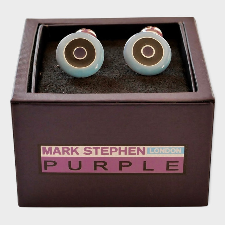 Sky Blue Target Cufflink