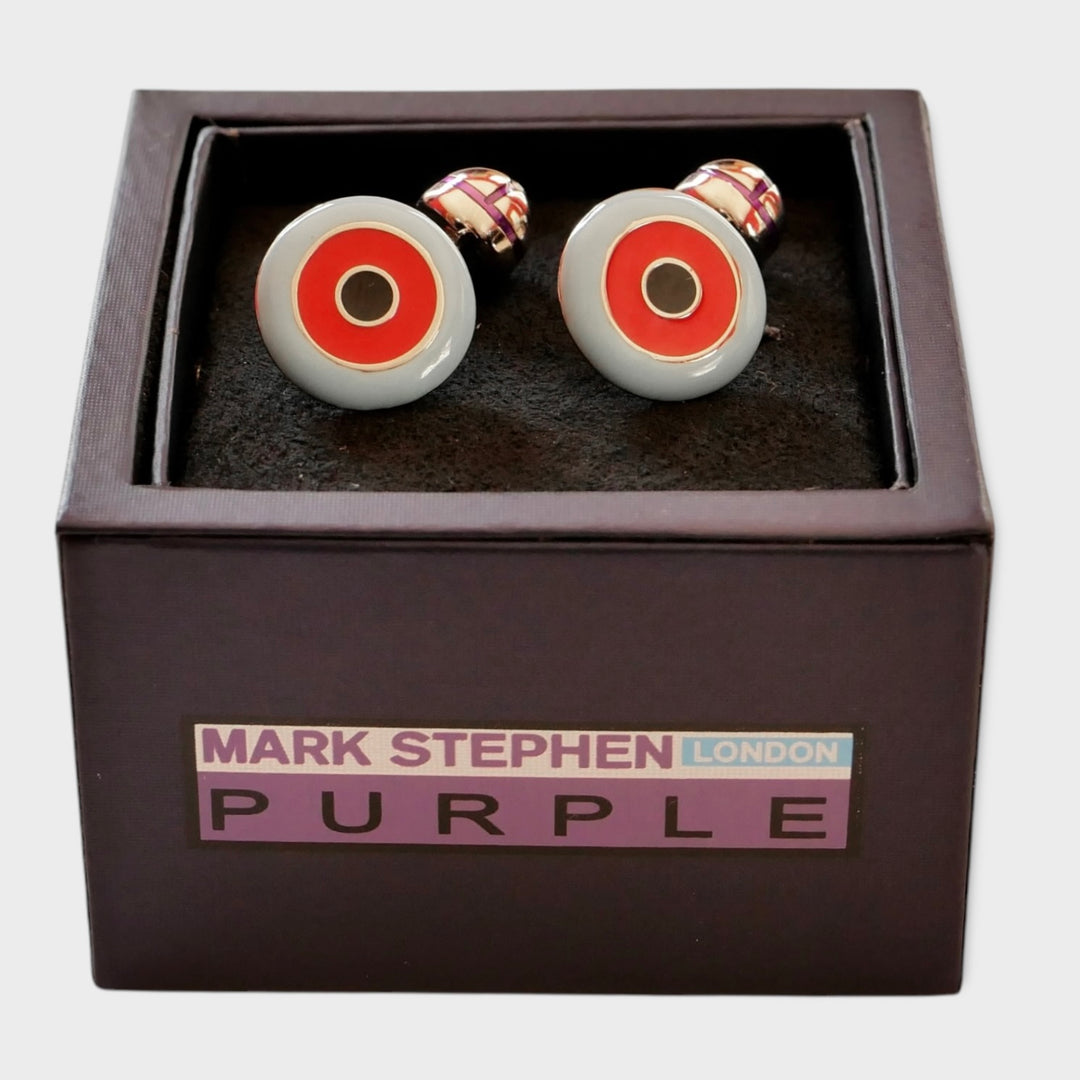 Sky Red Target Cufflink