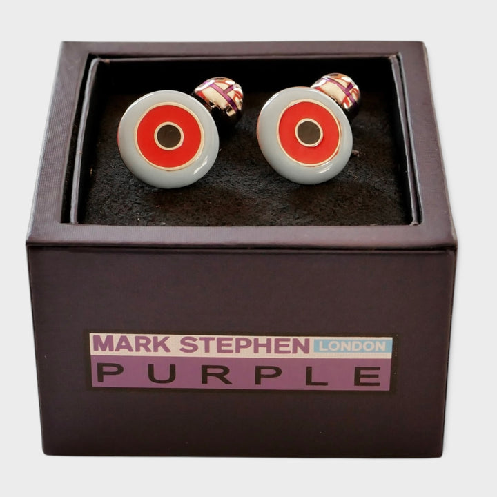 Sky Red Target Cufflink