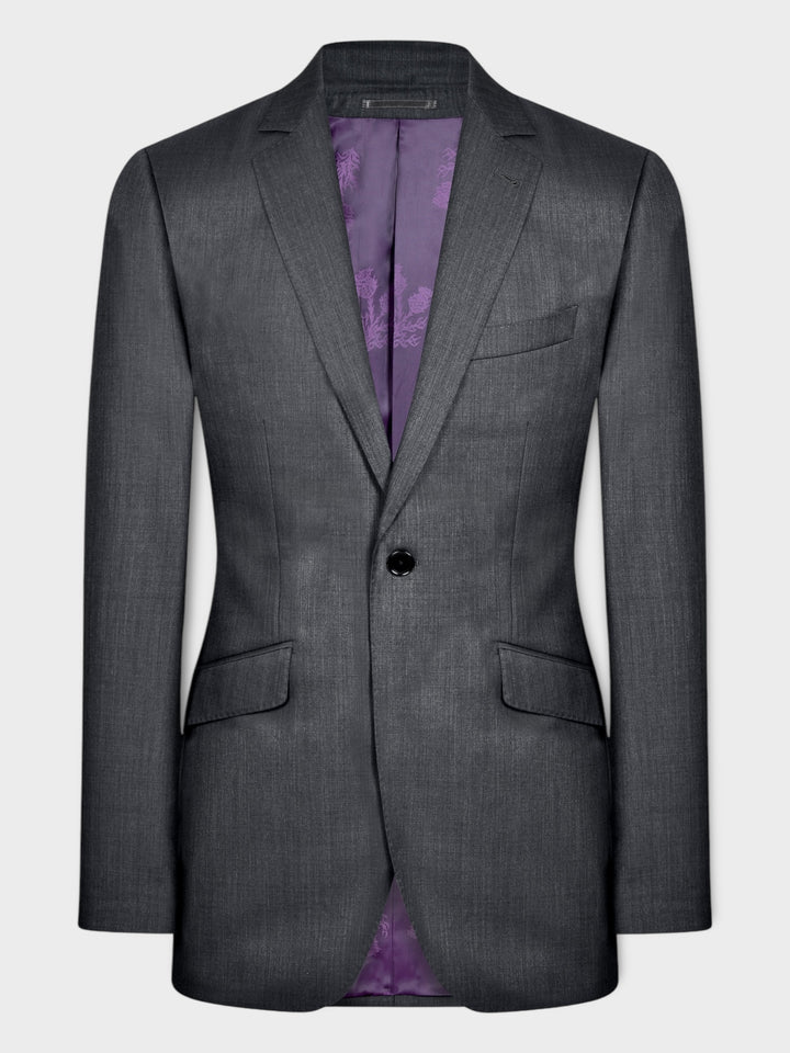 Dark Grey Sharkskin Suit