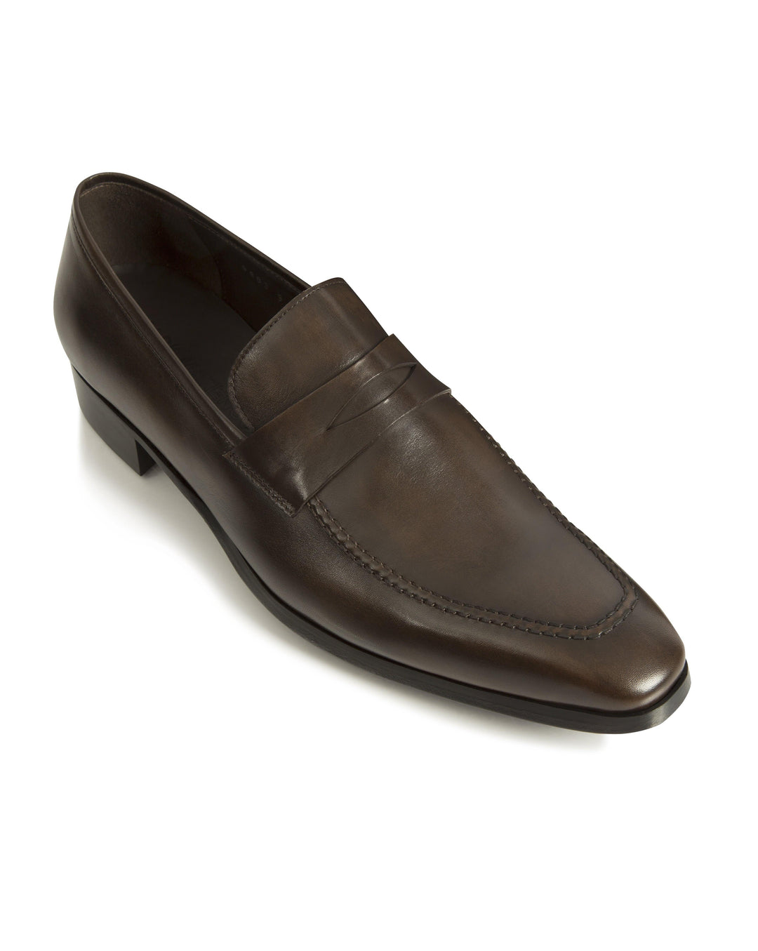 Dark Brown Hand-Stitched Penny Loafer
