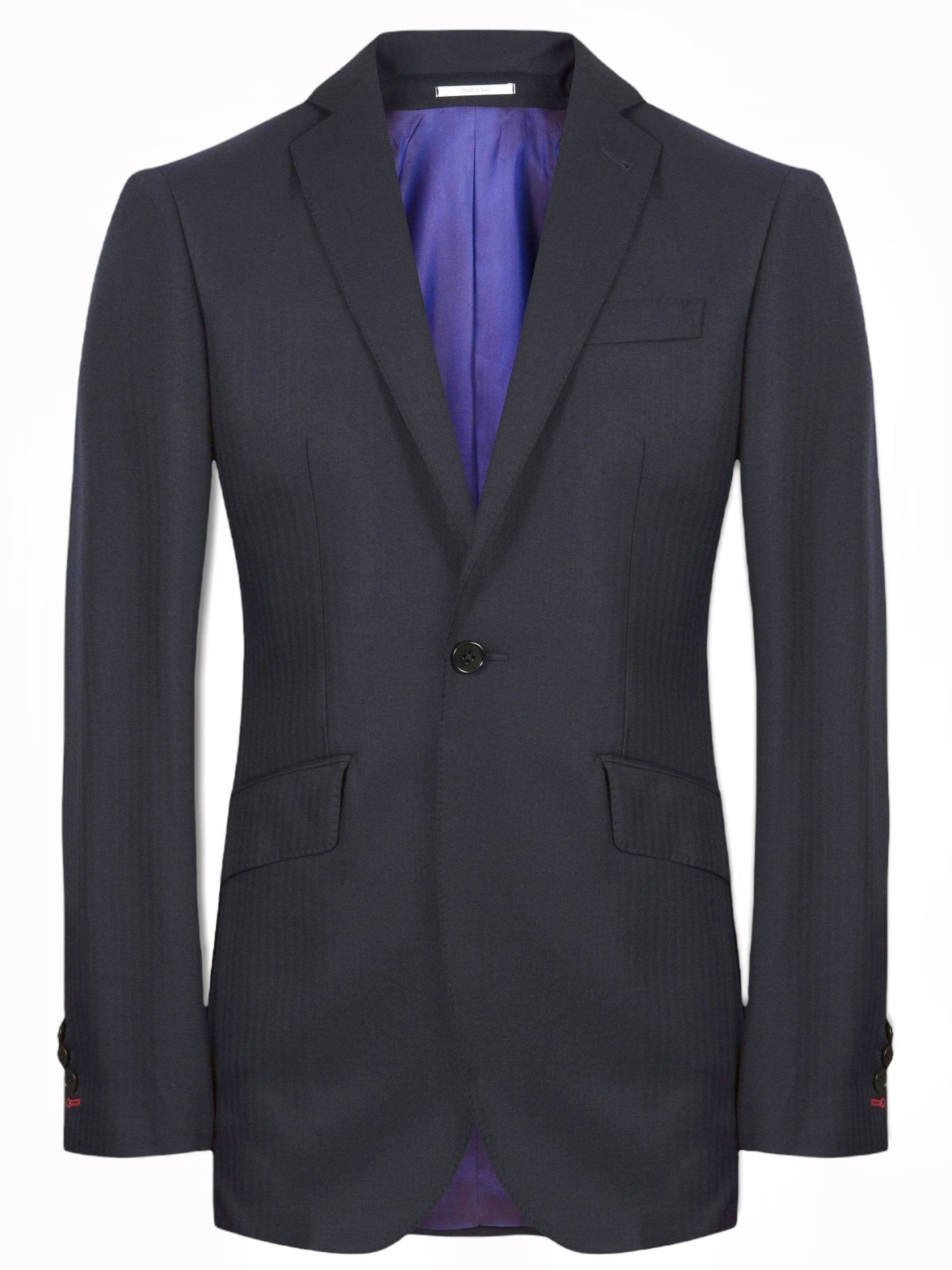 Navy Herringbone Suit