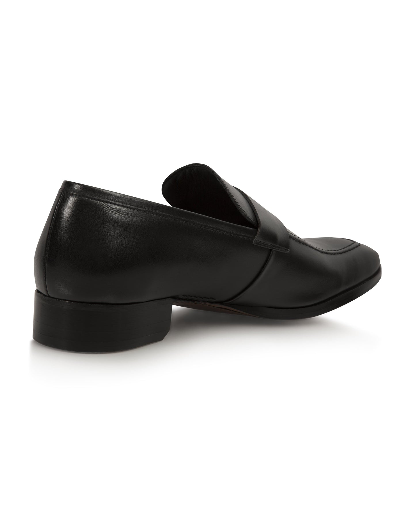Black Hand-Stitched Penny Loafer