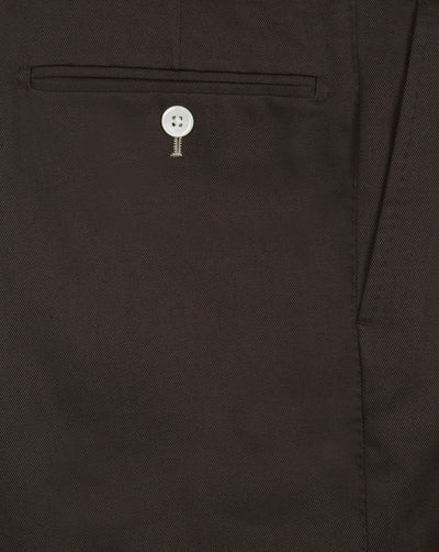 Brown Cotton Drill Trouser - Mark marengo