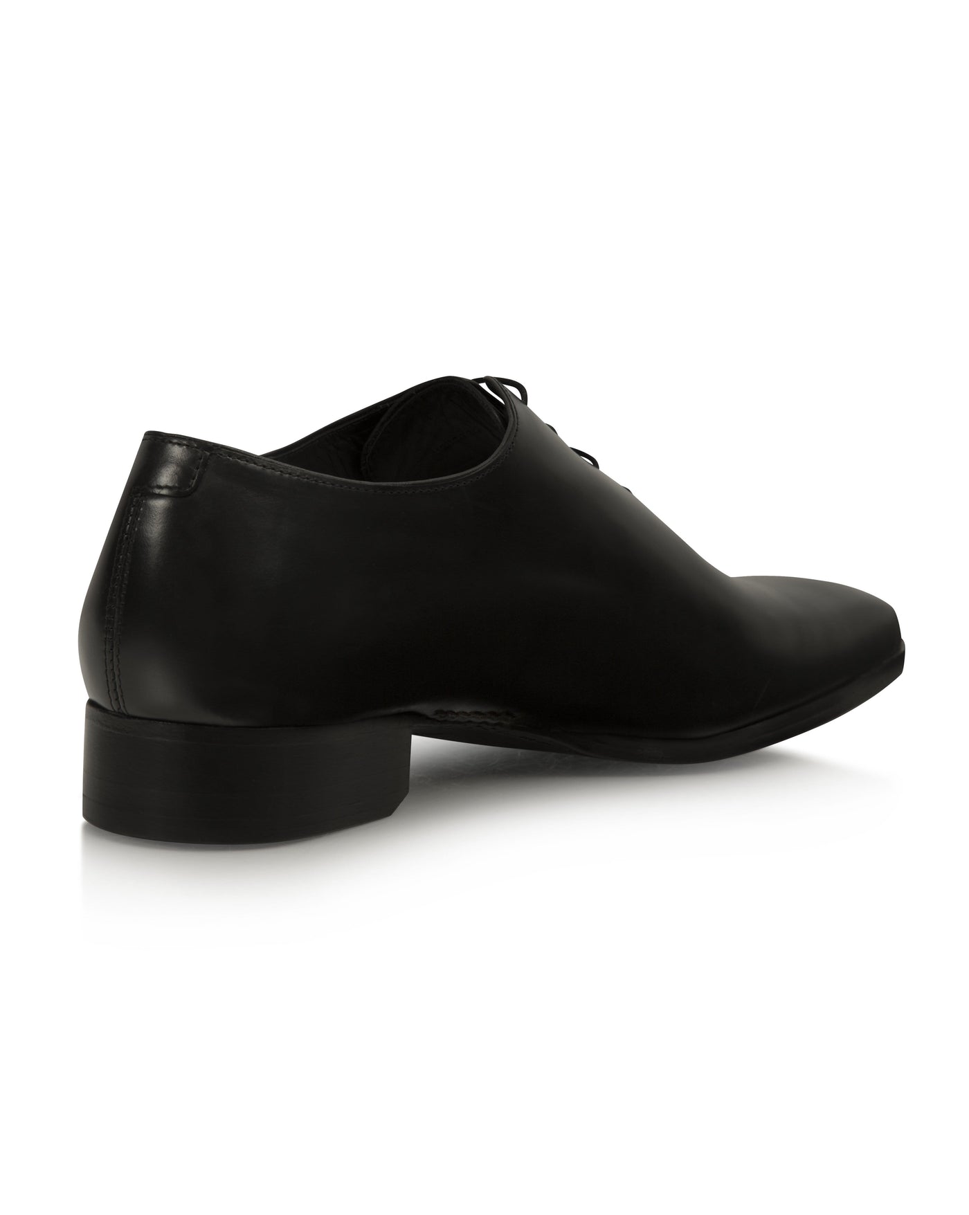 Black Hand-Stitched Wholecut Shoes