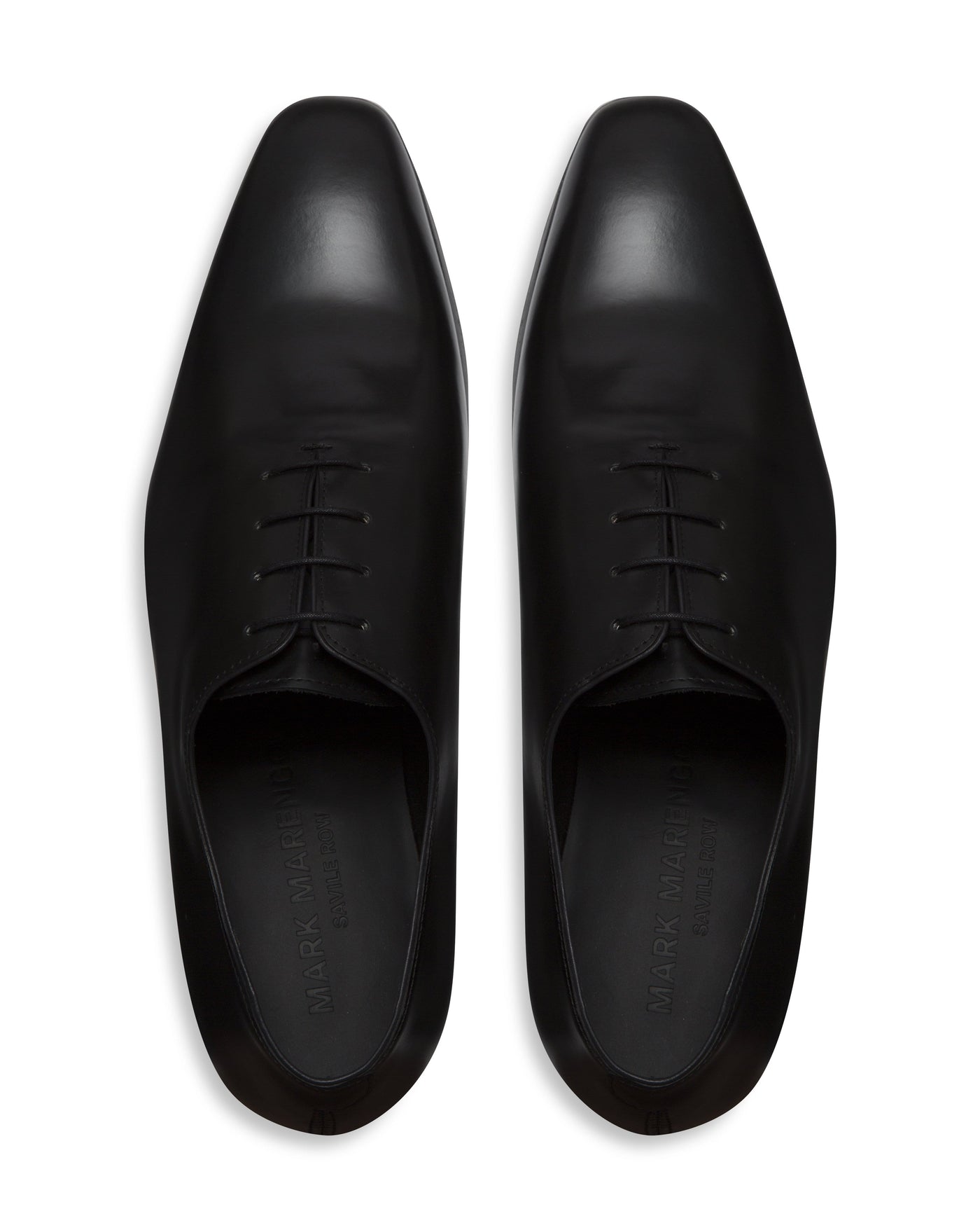 Black Hand-Stitched Wholecut Shoes