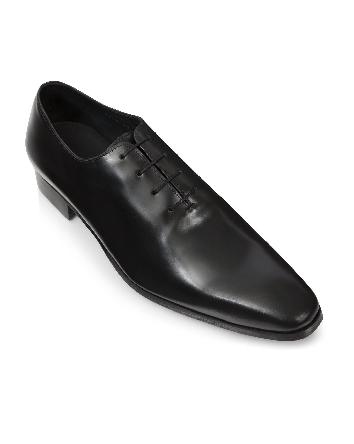 Black Hand-Stitched Wholecut Shoes