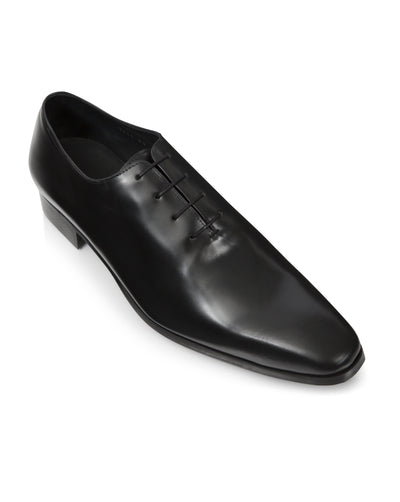 Black Hand-Stitched Wholecut Shoes
