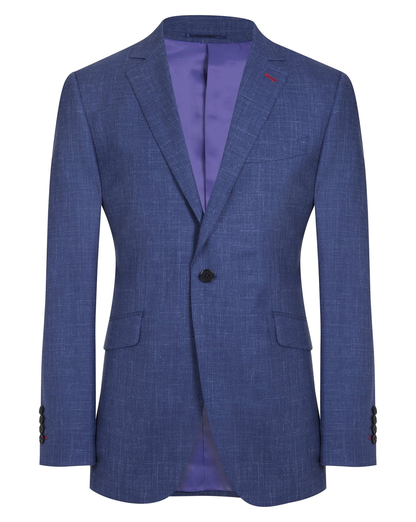 Blue Wool Linen Silk Suit - Mark marengo