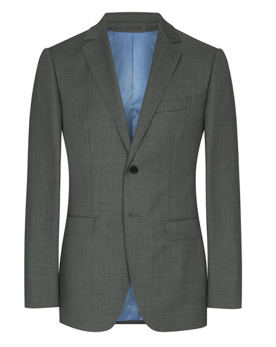 Grey Sharkskin Plain Suit - Mark marengo
