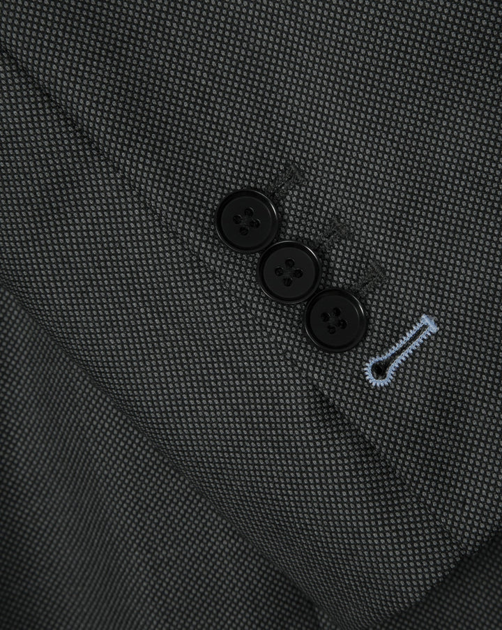 Dark Grey Birds Eye Suit - Mark marengo
