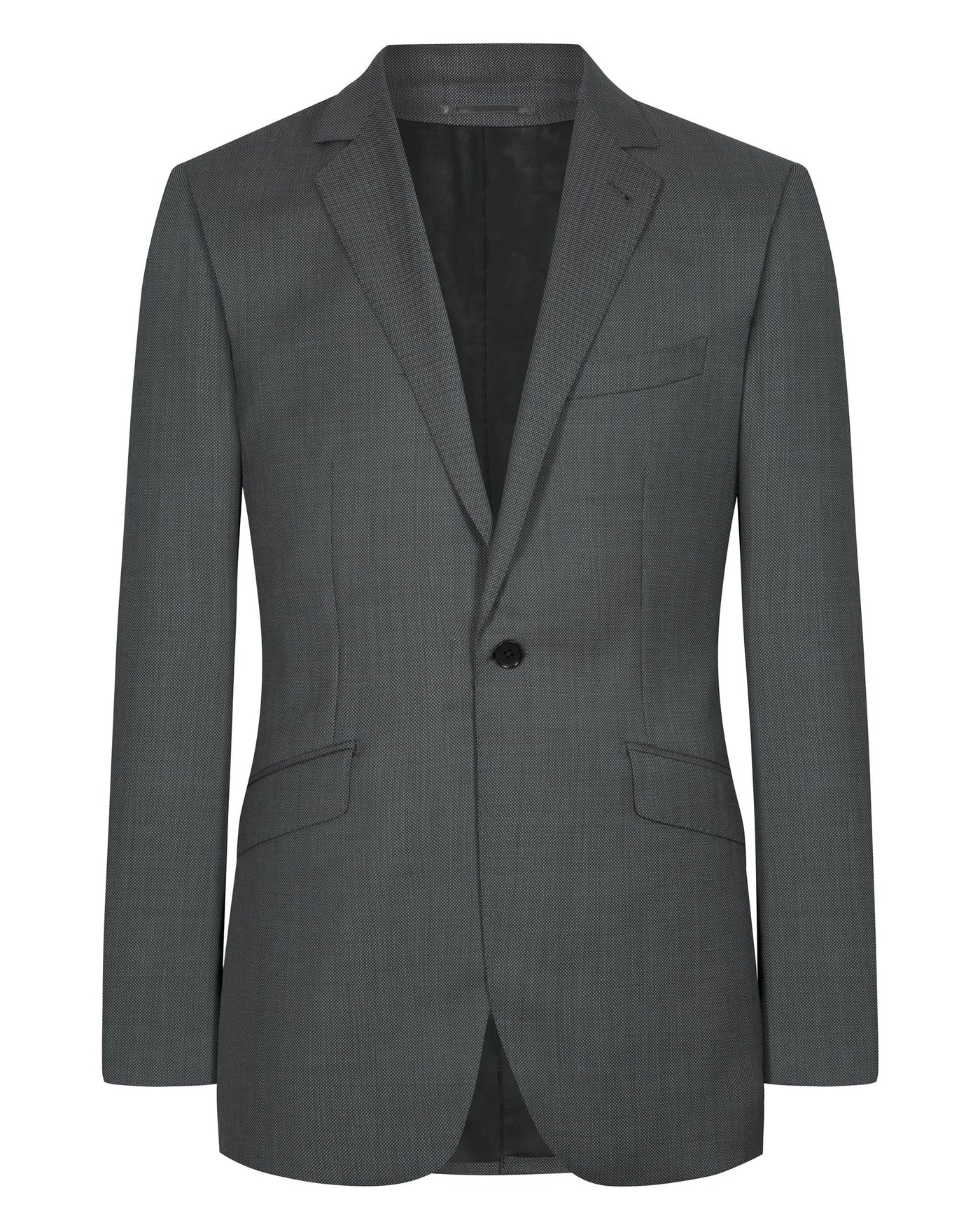 Dark Grey Birds Eye Suit - Mark marengo