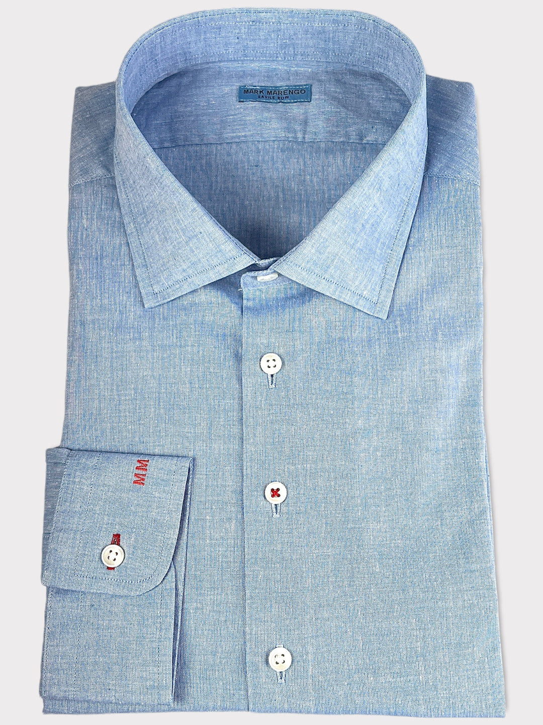 Blue Linen Cotton Shirt