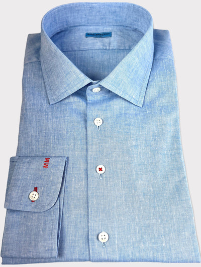 Blue Linen Cotton Shirt