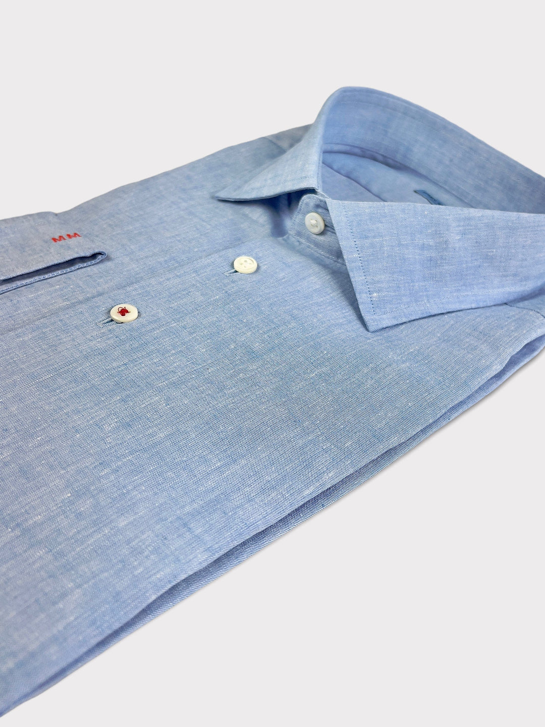 Chemise Coton Lin Bleu 