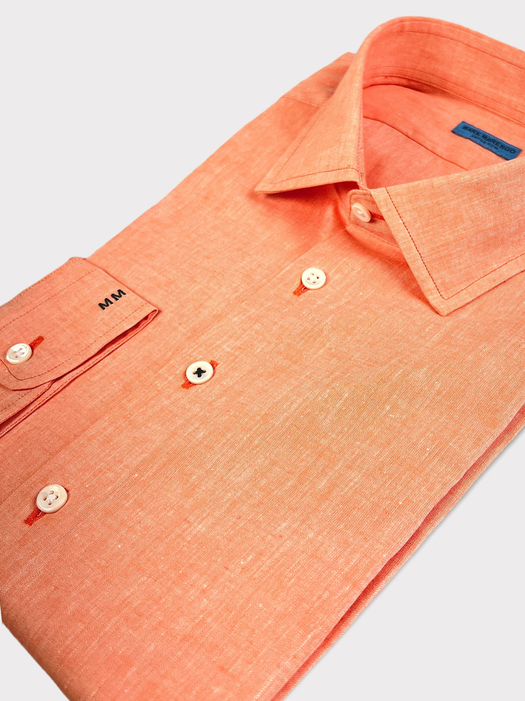 Light Orange Linen Cotton Shirt