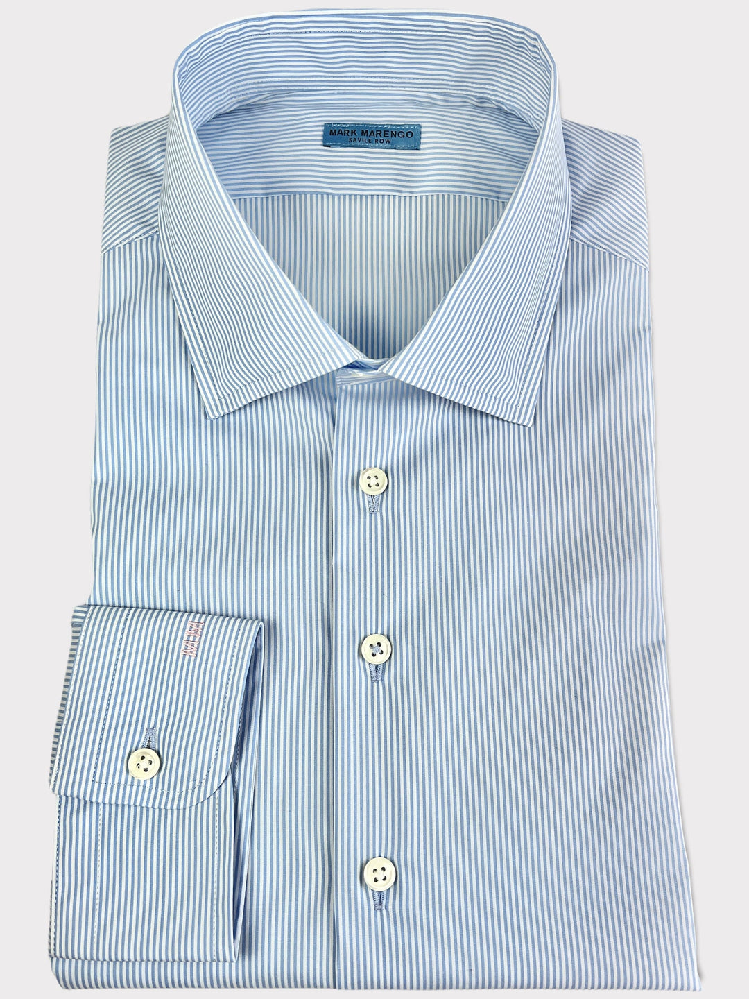 Chemise à rayures stretch bleu clair 