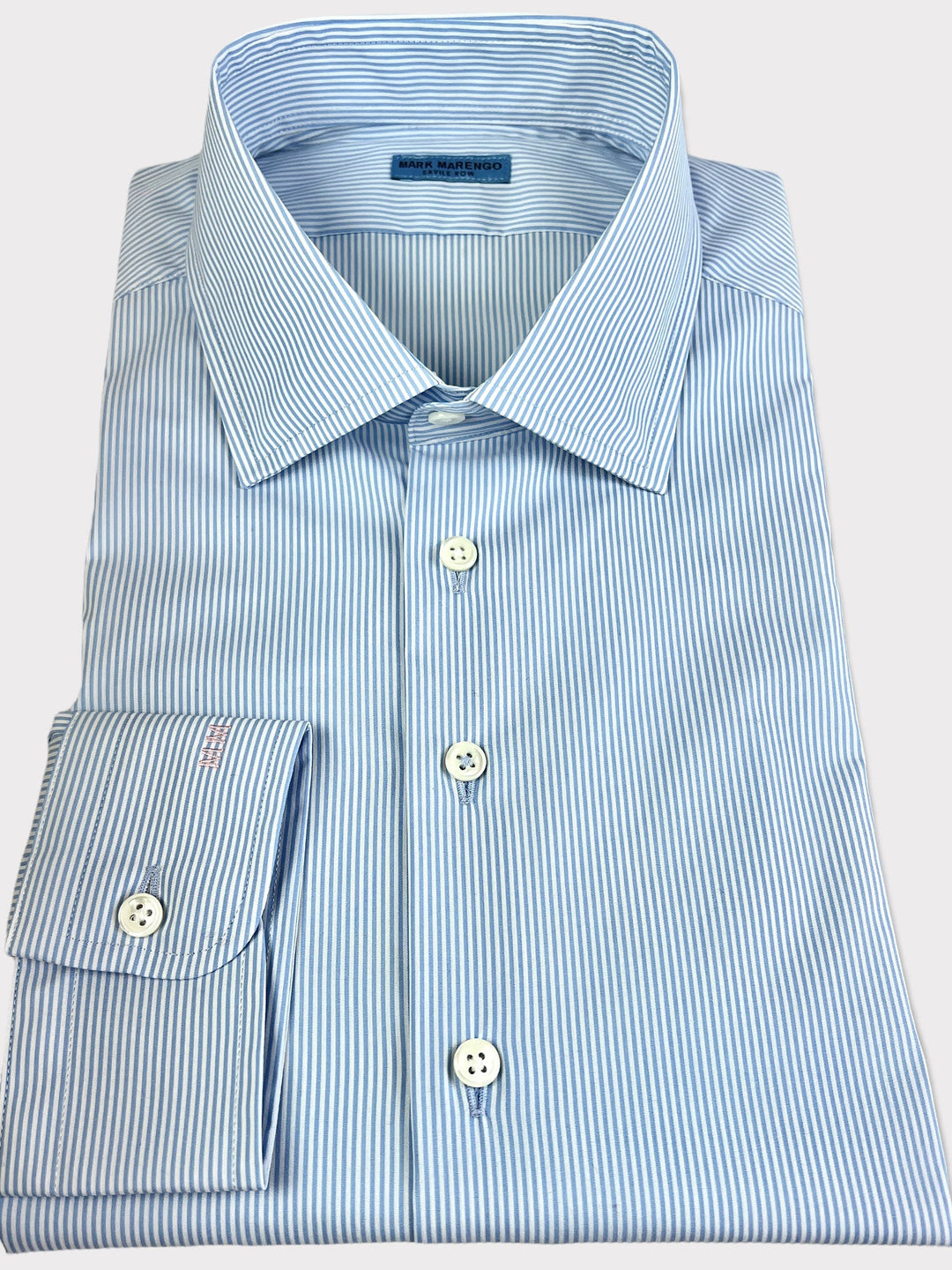 Light Blue Stretch Stripe Shirt