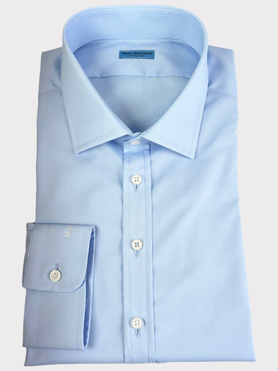Light Blue Fine Poplin Travel Shirt