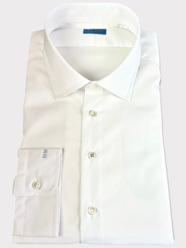 White Fine Poplin Travel Shirt