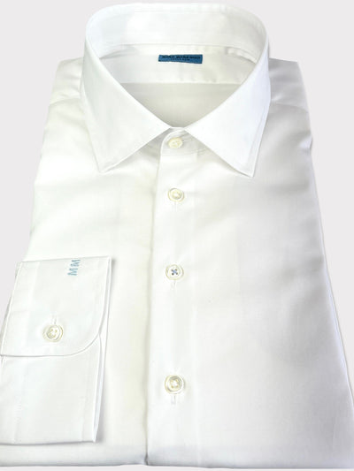 White Fine Poplin Travel Shirt