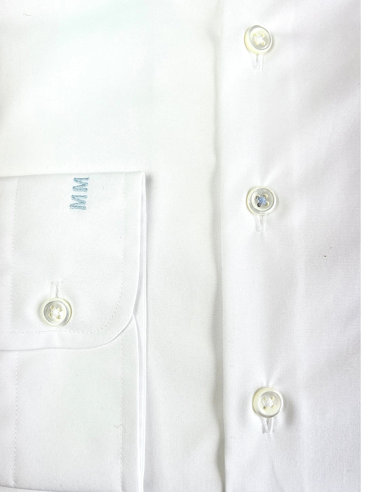 White Fine Poplin Travel Shirt