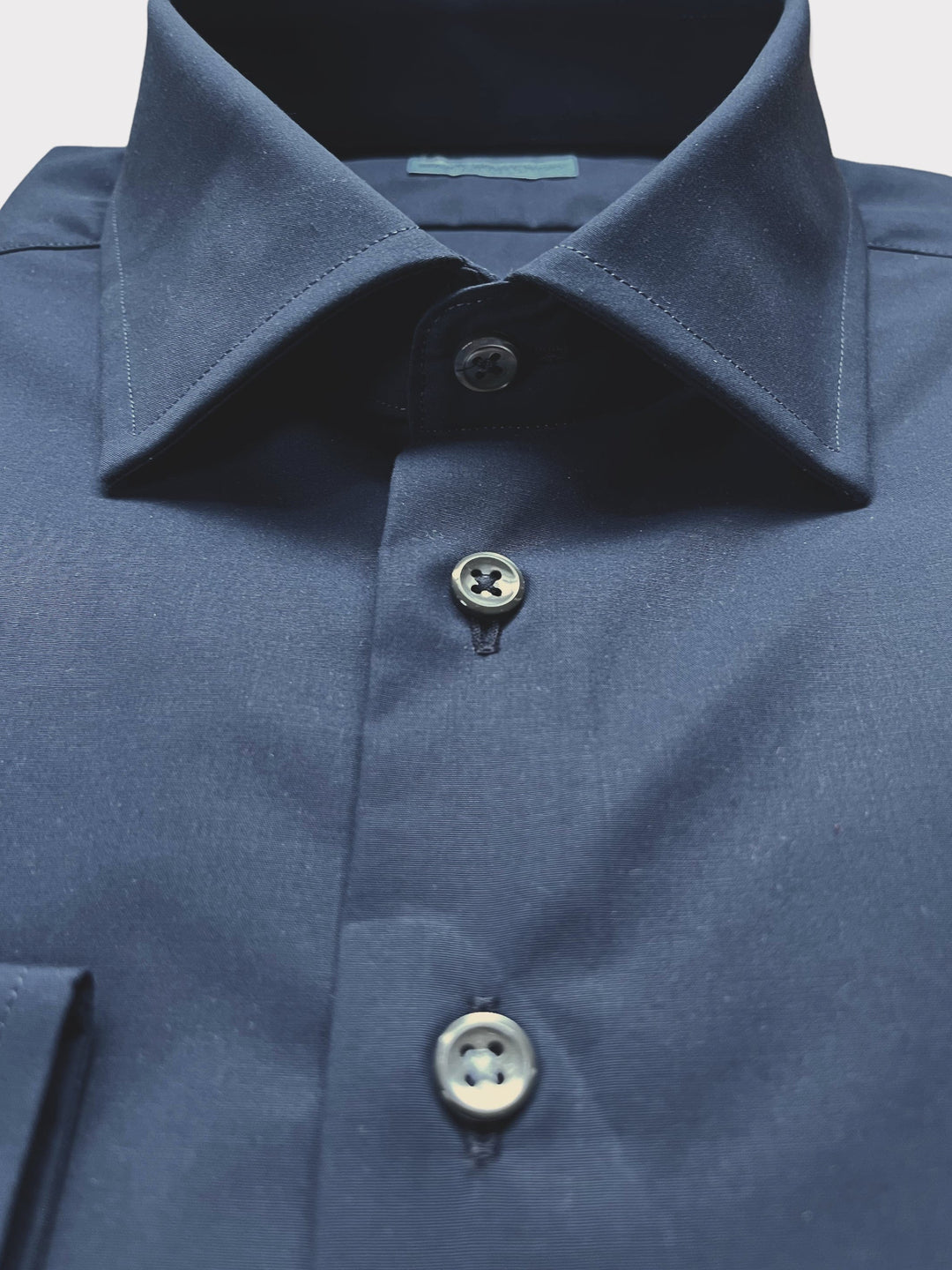 Navy Stretch Poplin Shirt